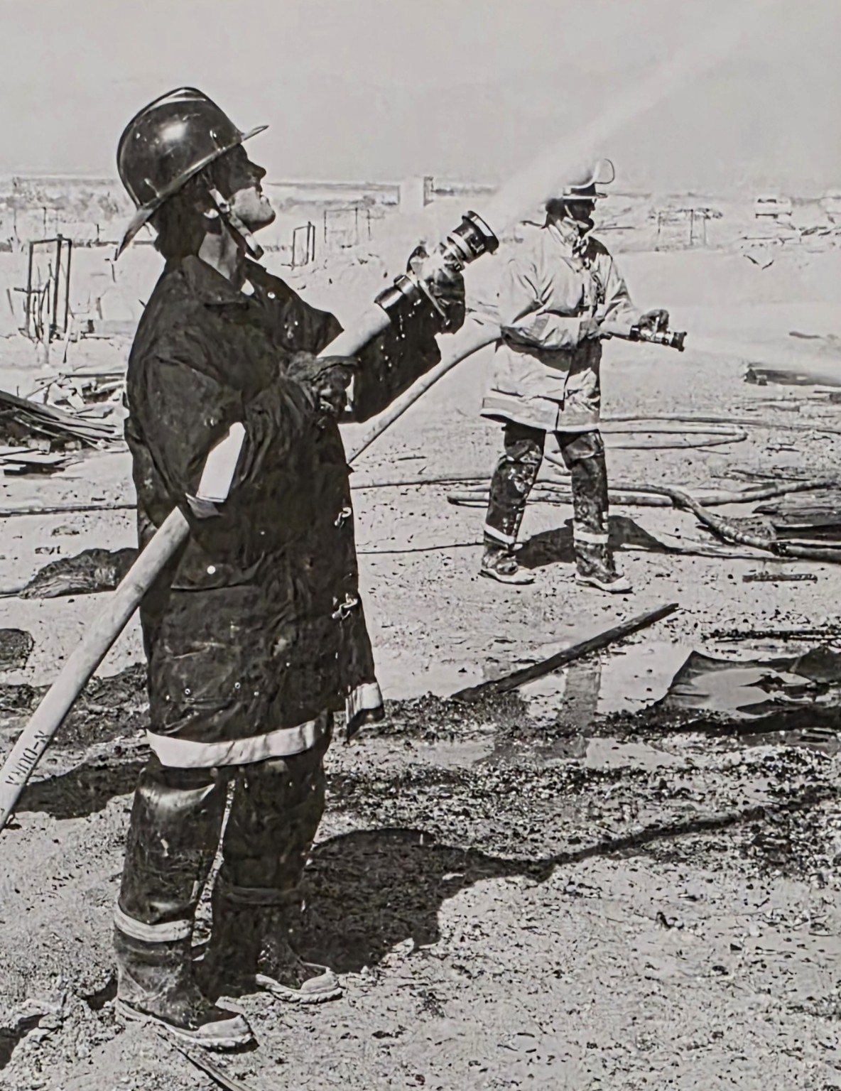 Deloy Evans serving as a firefighter