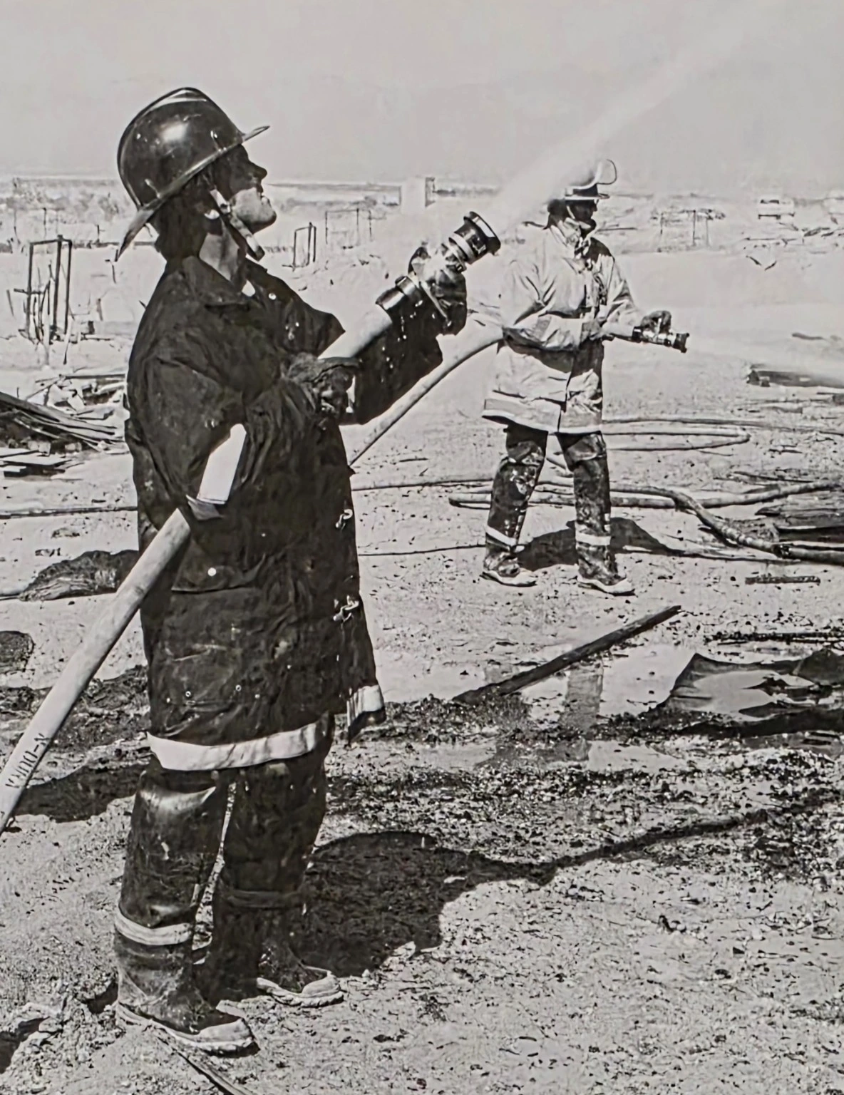 Deloy Evans serving as a firefighter