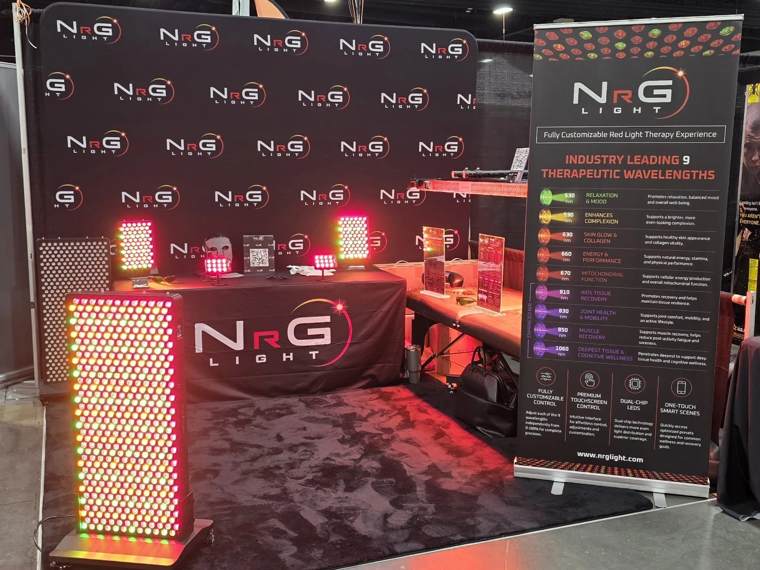 NrG Light systems displayed at Utah FitCon